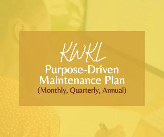 Purpose-Driven Website Maintenance Plan