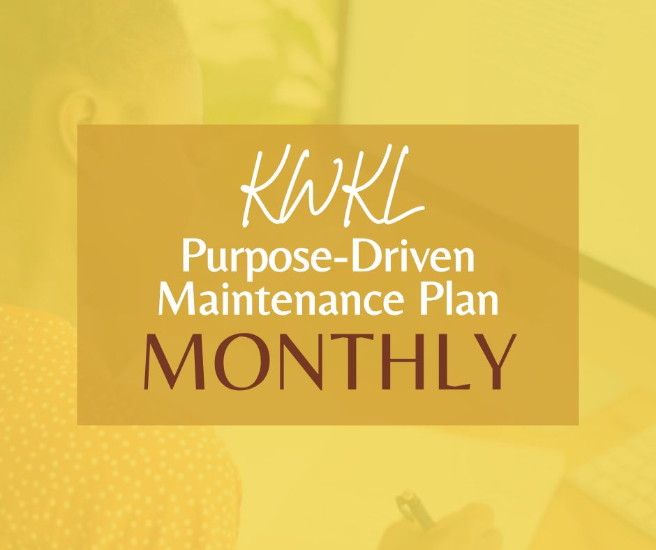 Purpose-Driven Website Maintenance Plan